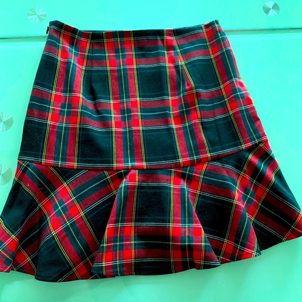 Trina Turk Fun Ruffle Mini Skirt in Holiday Theme - Picture 4 of 4